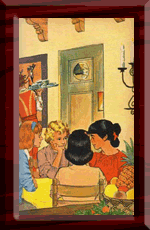 The girls talk to Maria.
