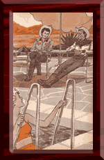 The "difficult" guests hang out by the pool.