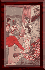 Dancing at the square dance.
