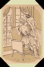She glanced worriedly through the French doors at the men in the midst of a heated argument.