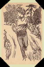 Trixie ran down the farmhouse road.