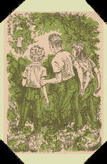 Trixie could distinctly see the head and shoulders of a man rising above the thicket.