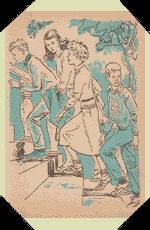 They waved good-by and hurried up the steps to the school.